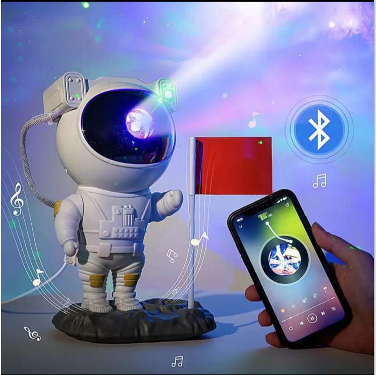 Astronaut Galaxy Starry Sky Projector Night Light – USB LED Space Atmosphere Bedroom Lamp
