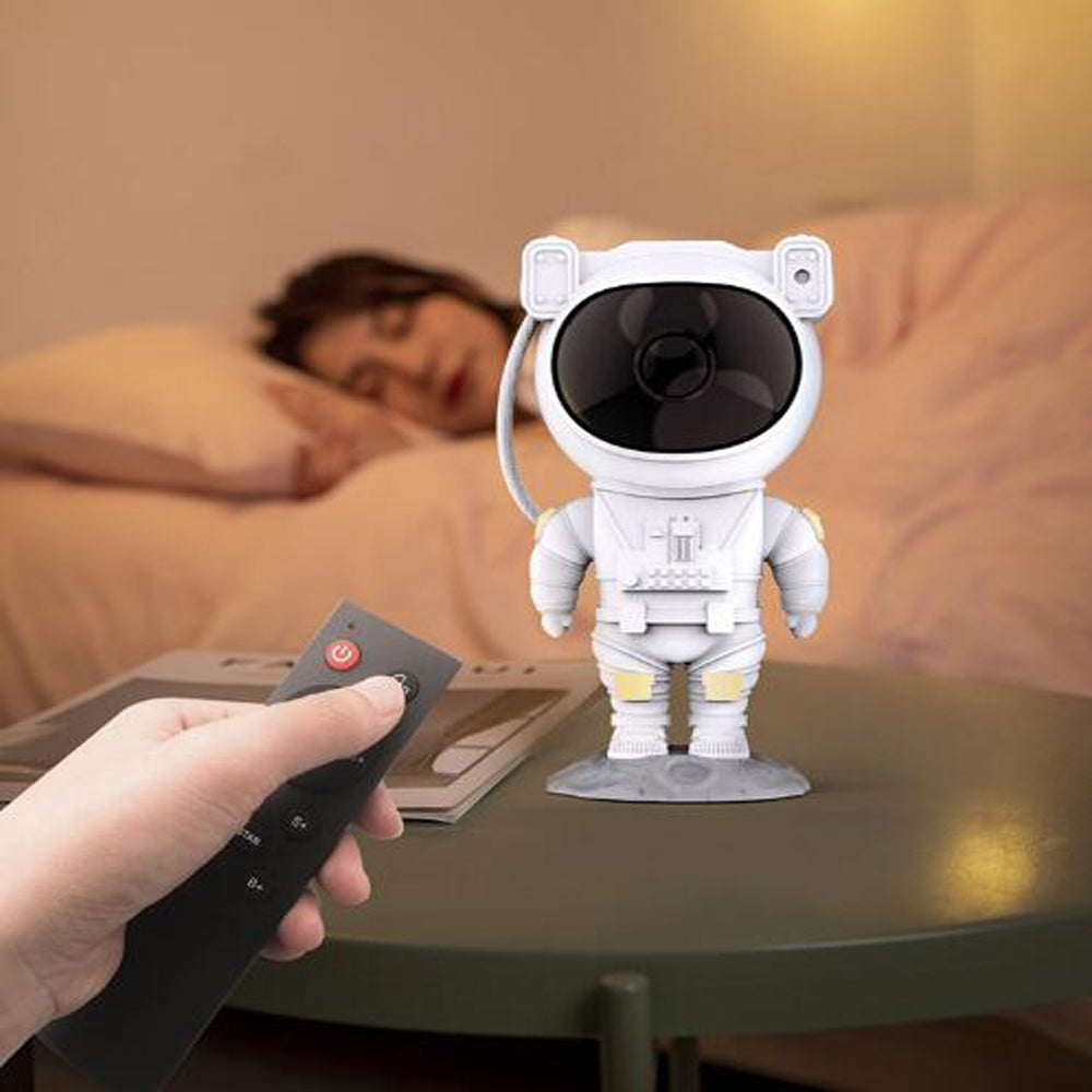 Astronaut Galaxy Starry Sky Projector Night Light – USB LED Space Atmosphere Bedroom Lamp